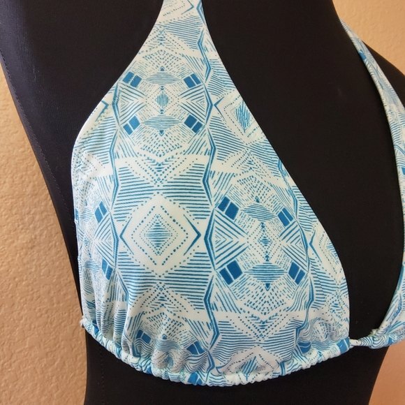 Volcom Bikini Swimsuit Triangle Top XL Blue New - Picture 2 of 6